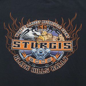 2006 Sturgis Black Hills Rally Bald Eagle T Shirt Size M Mount Rushmore Black